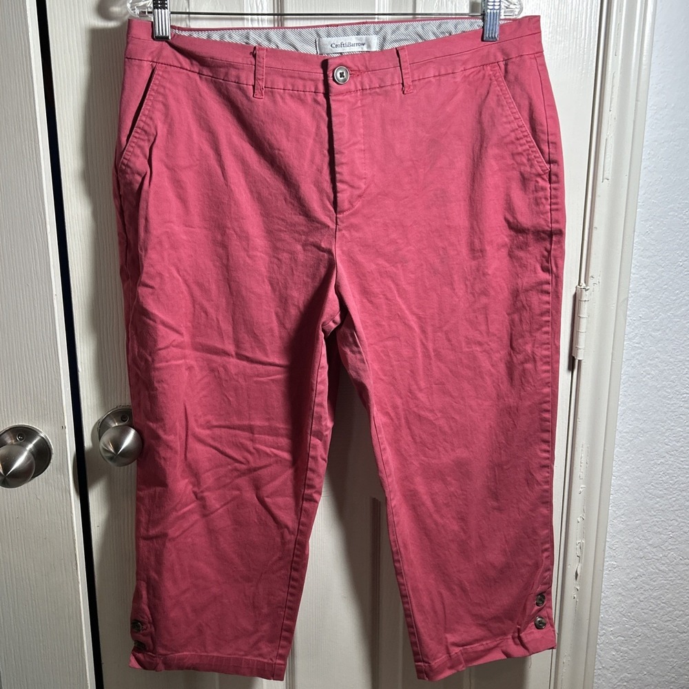 Croft‎ & Barrow Pink 14 Regular Stretch Capri Pants